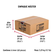 Bolsa c/50 remaches 5/32'x3/8' blancos aluminio, ala 5/16'