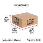 Bolsa c/50 remaches 5/32'x1/2' blancos aluminio, ala 5/16'