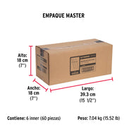 Bolsa con 50 remaches 3/16' x 1/8' de aluminio, ala 3/8'