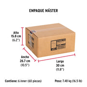 Bolsa c/50 remaches 3/16'x1/4' blancos de aluminio, ala 3/8'