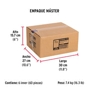 Bolsa c/50 remaches 3/16'x1/4' negros de aluminio, ala 3/8'