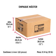 Bolsa c/50 remaches 3/16'x3/8' blancos de aluminio, ala 3/8'
