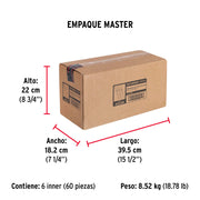 Bolsa con 50 remaches 3/16' x 3/8' de aluminio, ala 3/8'