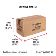 Bolsa con 50 remaches 3/16' x 1/2' de aluminio, ala 17/32'