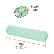 Felpa para rodillo 12x5/8' superficies poco rugosas, TRUPER