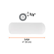 Bolsa c/2 felpas para mini rodillo esponja 4'x3/8', TRUPER