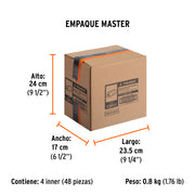 Bolsa c/2 felpas p/mini rodillo de poliéster 4'x3/8', TRUPER