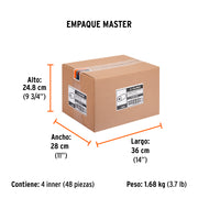 Bolsa c/1 felpa para mini rodillo poliéster 4'x3/4', TRUPER
