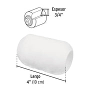 Bolsa c/1 felpa para mini rodillo poliéster 4'x3/4', TRUPER