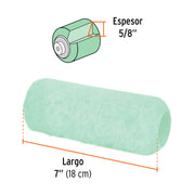Felpa para rodillo 7 x 5/8' superficies poco rugosas, TRUPER