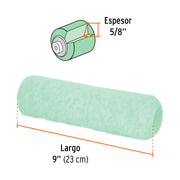 Felpa para rodillo 9 x 5/8' superficies poco rugosas, TRUPER