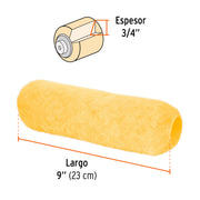 Felpa para rodillo 9 x 3/4' superficies rugosas, TRUPER