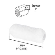 Felpa para rodillo 9 x 1' superficies muy rugosas, PRETUL