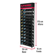 Rack modular para tornillos c/48 gavetas s/producto, FIERO