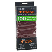 Caja con 3 bandas de lija 4' x 36' grano 100 para PUL-4X6T