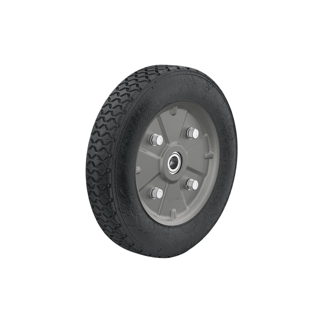 Rueda de hule sólido 10' para diablo, doble balero, PRETUL