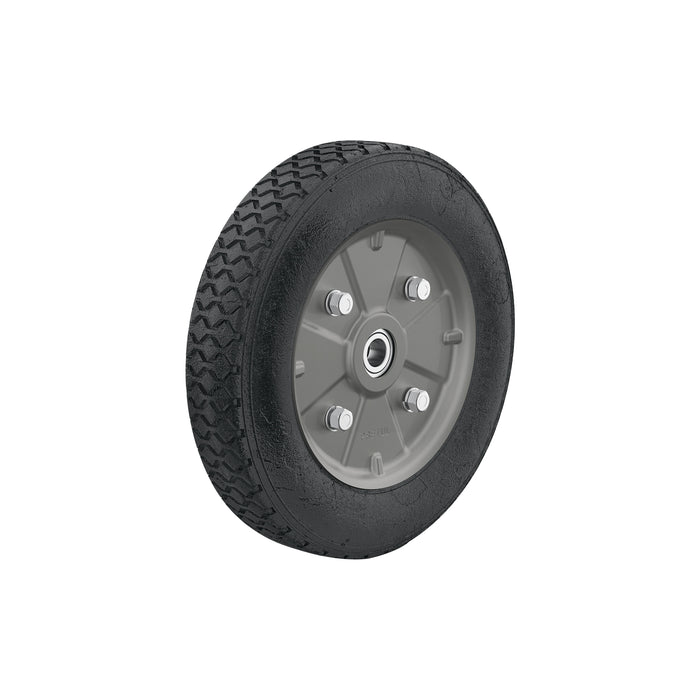 Rueda de hule sólido imponchable 10', doble balero, PRETUL