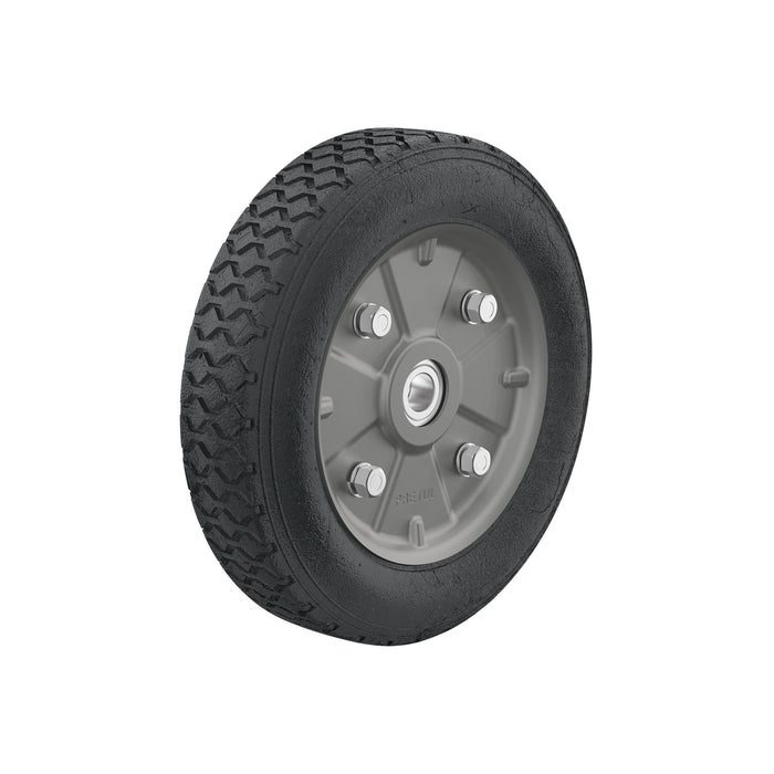 Rueda de hule sólido imponchable 9', doble balero, PRETUL
