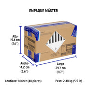 Blíster con 1 pila recargable 9V uso general, 250 mAh