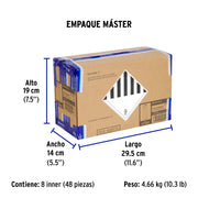 Blíster con 4 pilas recargables AA uso general, 1300 mAh
