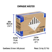 Blíster con 4 pilas recargables AAA uso general, 600 mAh