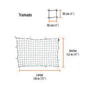 Red de carga de 1.8m x 1.2m para camioneta de 1.5 Ton,TRUPER