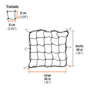Red de carga de 40 cm x 40 cm para motocicleta, TRUPER