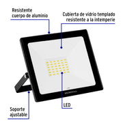 Reflector LED para exteriores 30W 3000K, VOLTECK BASIC
