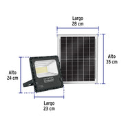 Reflector LED con panel solar 60W 6500K, VOLTECK