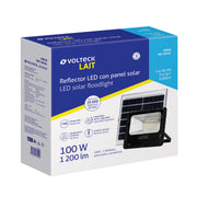 Reflector LED con panel solar 100W 6500K, VOLTECK