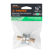 Reparador de aluminio 1/2', tipo garra para manguera