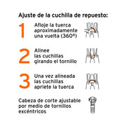 Cuchillas de repuesto para cortapernos 24', TRUPER