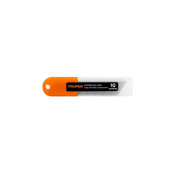 Estuche con 10 cuchillas SK4 de 25 mm para cutter, TRUPER