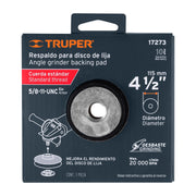 Respaldo para discos de lija 4-1/2', eje 5/8, TRUPER