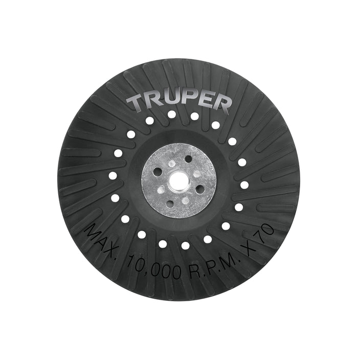 Respaldo para discos de lija 7', eje M14, TRUPER