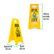 Letrero de piso resbaloso, 62 cm, KLINTEK