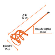 Revolvedor de pintura, 120mm de diámetro, TRUPER