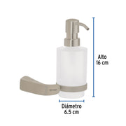 Dispensador de jabón a pared de latón satinado, RIVIERA