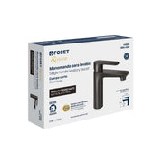 Monomando corto para lavabo, negro, FOSET RIVIERA