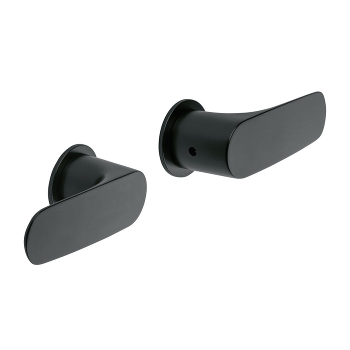 Juego manerales palanca para regadera, negro, FOSET RIVIERA