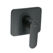 Monomando para regadera sin desviador, negro, FOSET RIVIERA