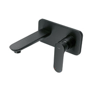 Monomando a pared para lavabo, negro, FOSET RIVIERA