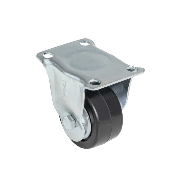 Rodaja hule 2-1/2', placa fija con balero, carga 60kg, FIERO
