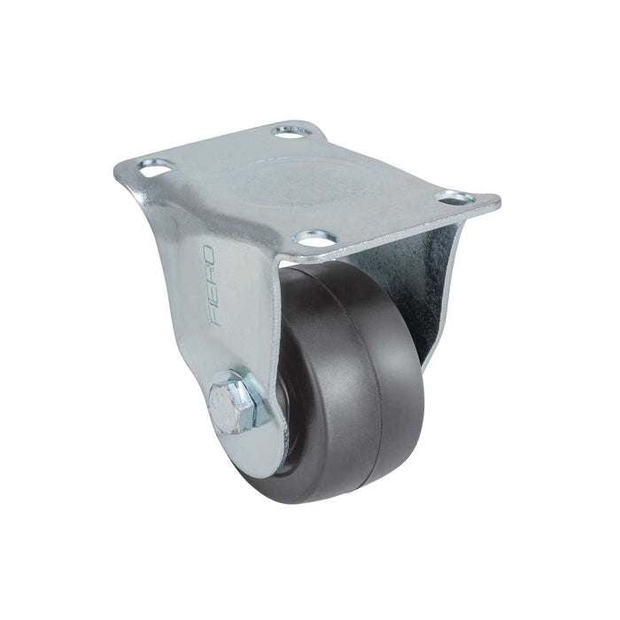 Rodaja hule 2-1/2' placa fija con buje, carga 50kg, FIERO