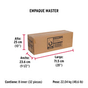 Rodaja hule 4', con espiga roscada, carga 50kg, FIERO