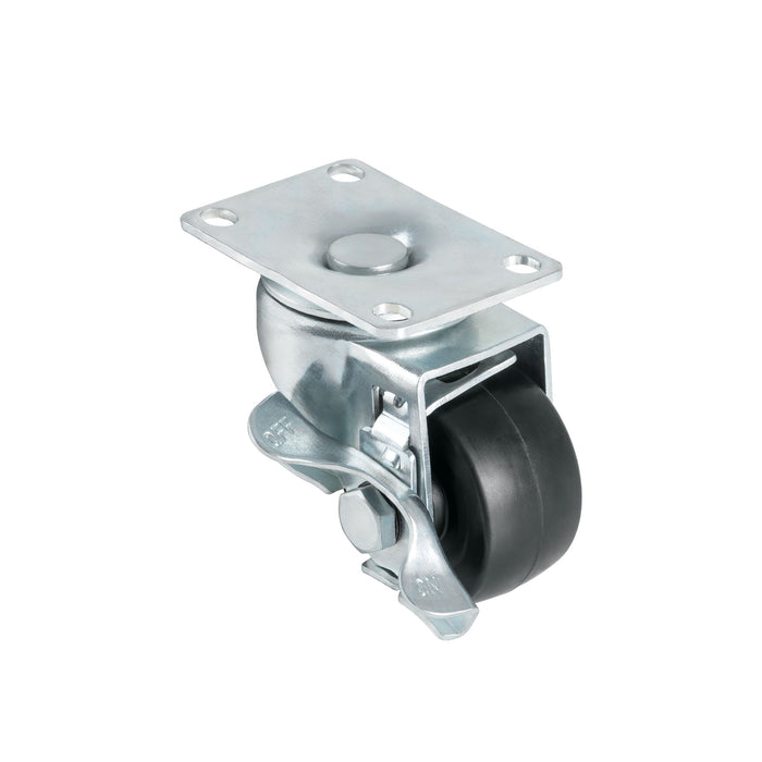 Rodaja hule 2-1/2', placa giratoria con freno, buje, 50kg