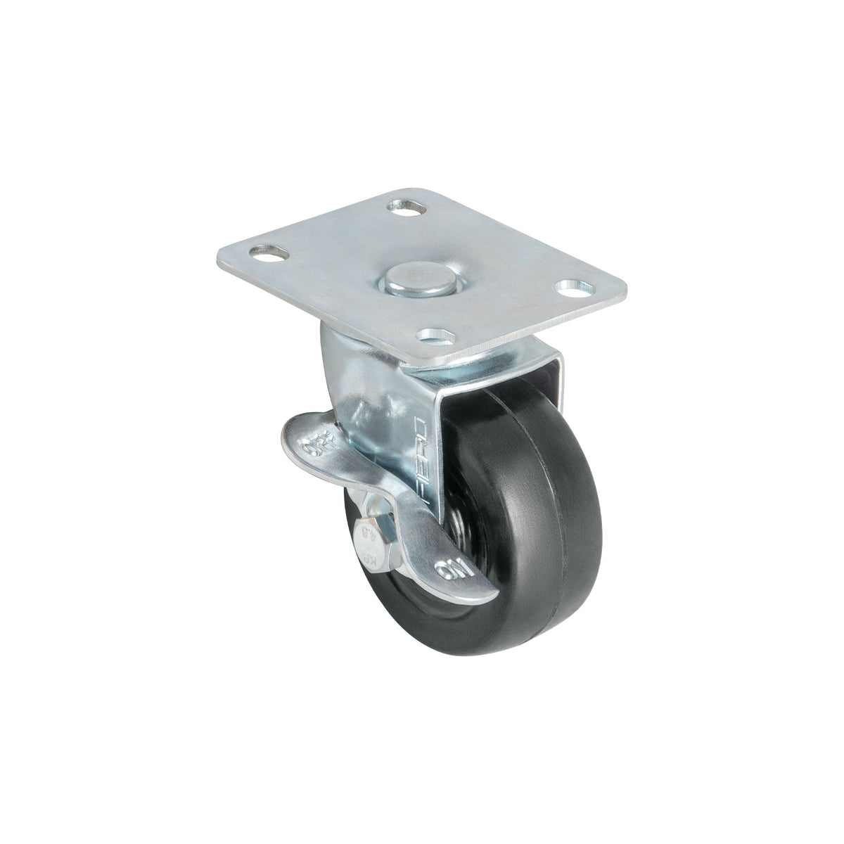 Rodaja hule 2', placa giratoria con freno, buje, 25kg