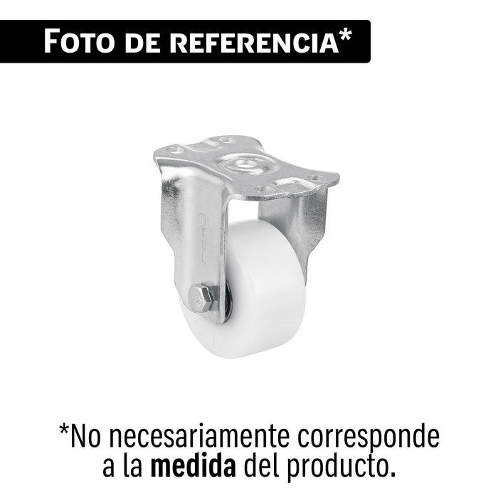 Rodaja de polietileno 3' placa fija con balero, FIERO