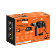 Rotomartillo SDS Plus/destornillador 6 J, 1500W, TRUPER PRO