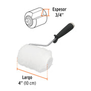 Mini rodillo para pintar 4' x 3/4' de poliéster, TRUPER